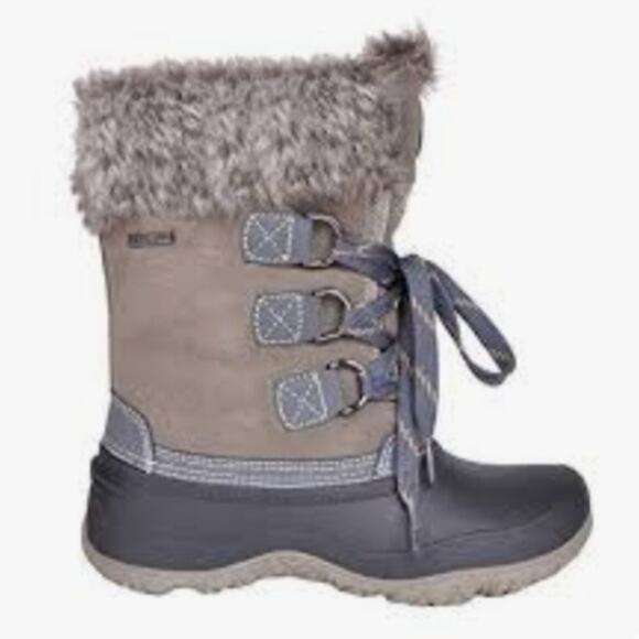 Khombu Slope Arctic All Weather Fur Leather Snow Boot Women's 8 - Picture 1 of 11